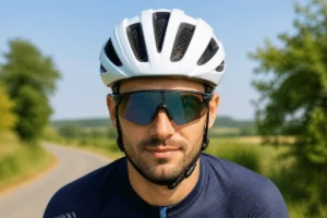 casque velo route avec filet anti insectes