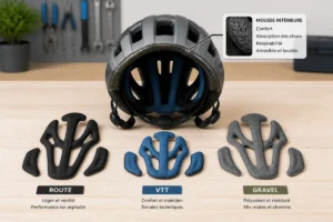mousse pour casque velo