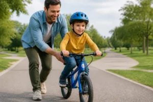 Apprendre à faire du vélo avec un enfant