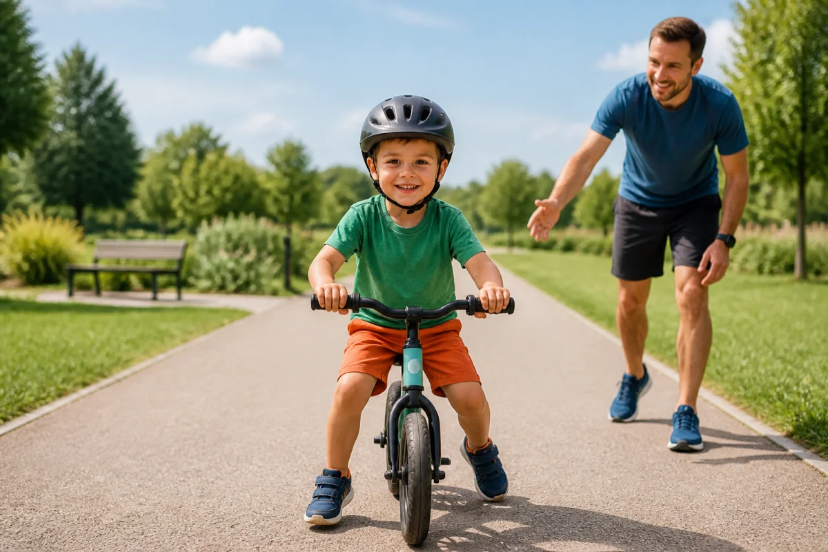 Apprendre à faire du vélo avec un enfant